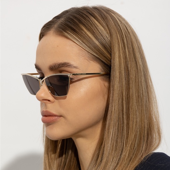 NEW SAINT LAURENT SL637 003 GOLD BLACK WOMEN SL 637 SUNGLASSES SAINT LAURENT